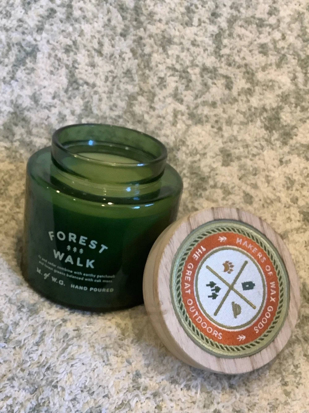 Forest Walk Hand Poured Scented Soy Wax Candle With Pressure Lid NWT 12.20 oz.